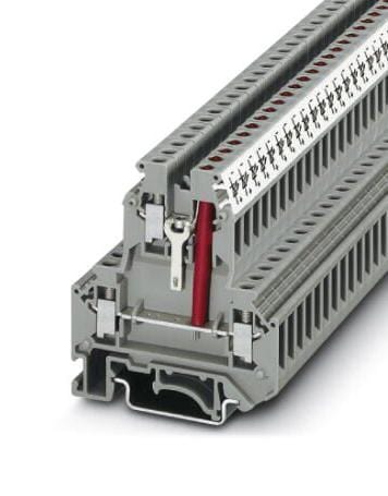 UKK 5-LA 24 RD/U-O DIN RAIL TB, COMPONENT, 3WAY, 12AWG PHOENIX CONTACT