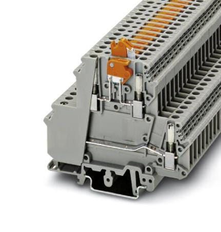 UKK 5-MTK-P/P DIN RAIL TB, KNIFE DISCONN, 4WAY, 12AWG PHOENIX CONTACT