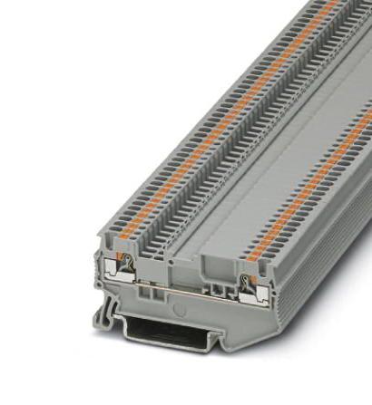 PT 1,5/S-MTD DINRAIL TERMINAL BLOCK, 2WAY, 14AWG, GRY PHOENIX CONTACT