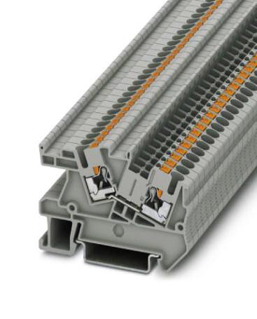 PTI 2,5 DINRAIL TERMINAL BLOCK, 2WAY, 12AWG, GRY PHOENIX CONTACT