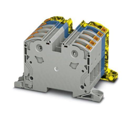 PTPOWER 35-3L/N/FE-F DINRAIL TERMINAL BLOCK, 10WAY, 2AWG PHOENIX CONTACT