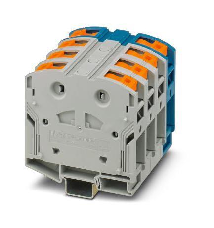 PTPOWER 95-3L/N DINRAIL TERMINAL BLOCK, 8WAY, 0000AWG PHOENIX CONTACT
