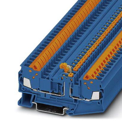QTC 2,5-MT BU DINRAIL TERMINAL BLOCK, 2WAY, 14AWG, BLU PHOENIX CONTACT