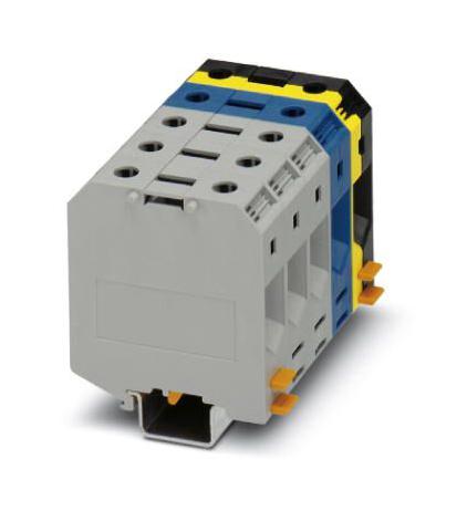 UKH 50-3L/N/FE DINRAIL TERMINAL BLOCK, 10WAY, 00AWG PHOENIX CONTACT