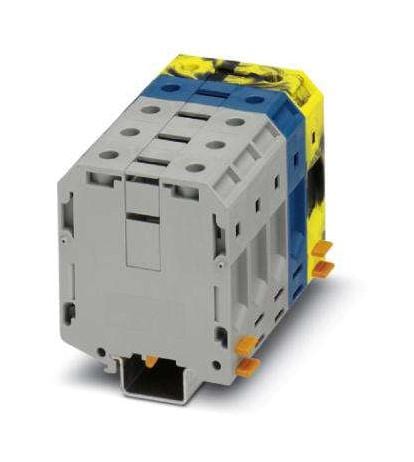 UKH 70-3L/N/FE DINRAIL TERMINAL BLOCK, 10WAY, 00AWG PHOENIX CONTACT