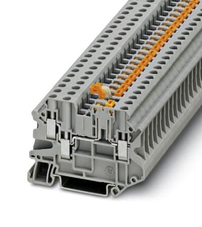 UT 4-TWIN-MT P/P DIN RAIL TB, KNIFE DISCONNECT, 3P, 10AWG PHOENIX CONTACT