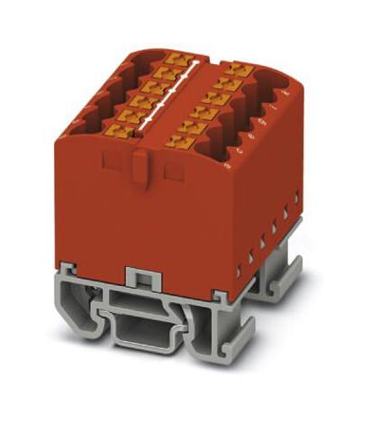 PTFIX 12X2,5-NS15A RD TB, DISTRIBUTION BLOCK, 12P, 12AWG, RED PHOENIX CONTACT