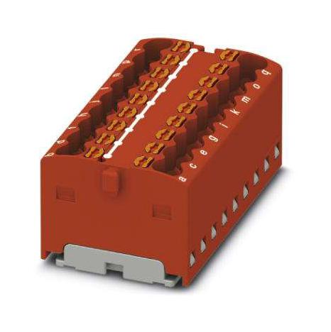 PTFIX 18X1,5 RD TB, DISTRIBUTION BLOCK, 18P, 14AWG, RED PHOENIX CONTACT