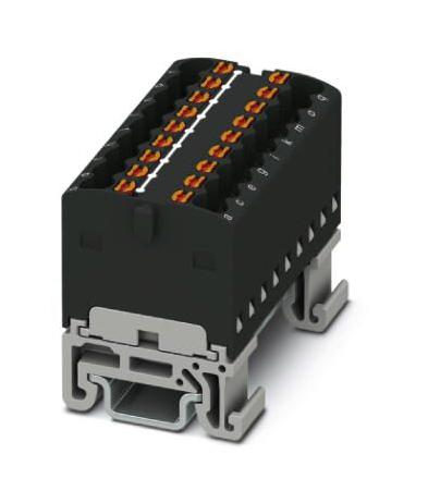 PTFIX 18X1,5-NS15A BK TB, DISTRIBUTION BLOCK, 18P, 14AWG, BLK PHOENIX CONTACT