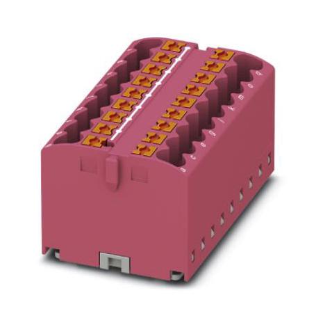 PTFIX 18X2,5-G PK TB, DISTRIBUTION BLOCK, 18P, 12AWG, PINK PHOENIX CONTACT