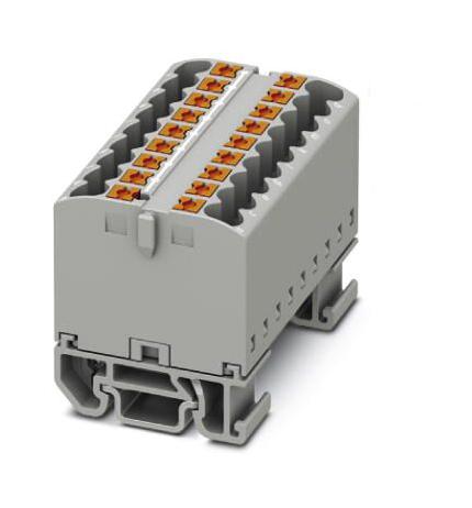 PTFIX 18X2,5-NS15A GY TB, DISTRIBUTION BLOCK, 18P, 12AWG, GREY PHOENIX CONTACT