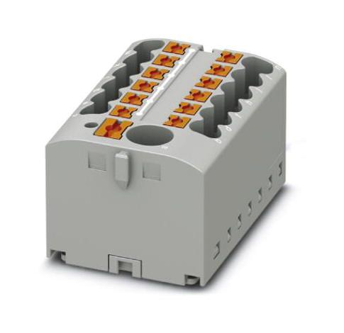 PTFIX 6/12X2,5-G GY TB, POWER DISTRIBUTION, 13P, 12AWG, GRY PHOENIX CONTACT