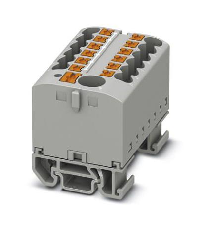 PTFIX 6/12X2,5-NS15A GY TB, POWER DISTRIBUTION, 13P, 12AWG, GRY PHOENIX CONTACT