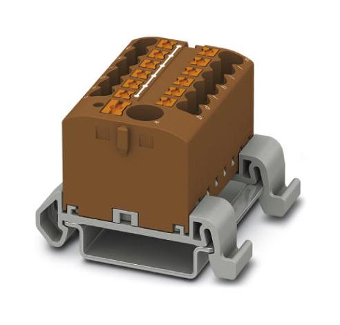 PTFIX 6/12X2,5-NS35A BN TB, POWER DISTRIBUTION, 13P, 12AWG, BRN PHOENIX CONTACT