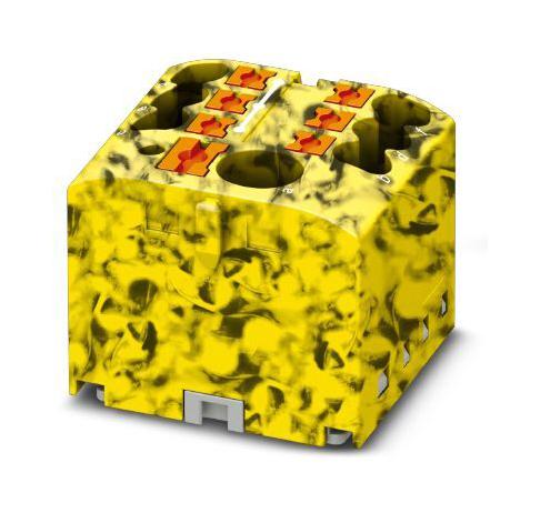 PTFIX 6/6X2,5-FE-G TB, POWER DISTRIBUTION, 7P, 12AWG, B/Y PHOENIX CONTACT