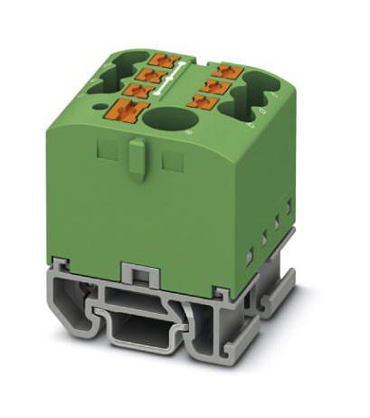 PTFIX 6/6X2,5-NS15A GN TB, POWER DISTRIBUTION, 7P, 12AWG, GRN PHOENIX CONTACT