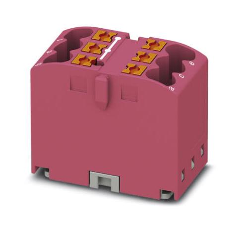 PTFIX 6X2,5-G PK TB, POWER DISTRIBUTION, 6P, 12AWG, PINK PHOENIX CONTACT