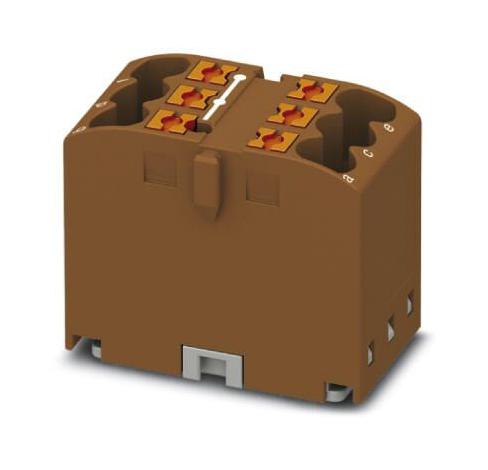 PTFIX 6X2,5-G BN TB, POWER DISTRIBUTION, 6P, 12AWG, BRN PHOENIX CONTACT