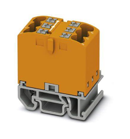 PTFIX 6X2,5-NS15A OG TB, POWER DISTRIBUTION, 6P, 12AWG, ORG PHOENIX CONTACT