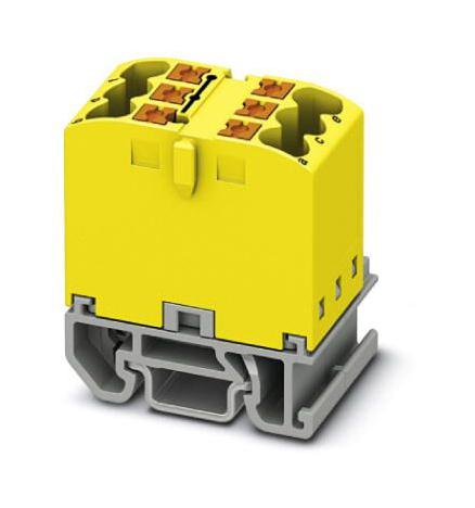 PTFIX 6X2,5-NS15A YE TB, POWER DISTRIBUTION, 6P, 12AWG, YEL PHOENIX CONTACT