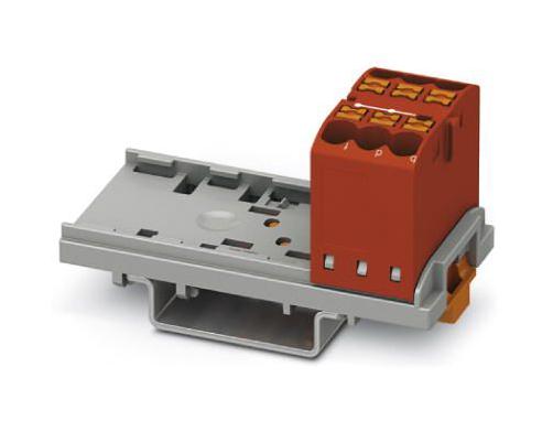 PTFIX 6X2,5-NS35 RD TB, POWER DISTRIBUTION, 6P, 12AWG, RED PHOENIX CONTACT