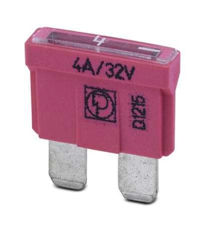 SI FORM C   4 A DIN 72581 AUTOMOTIVE FUSE, FLAT TYPE C, 4A, 24VDC PHOENIX CONTACT