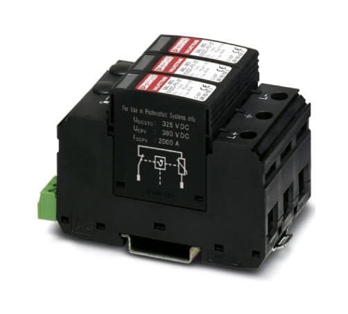 VAL-MS 600DC-PV/2+V-FM SURGE PROTECTOR, 40KA, 600V PHOENIX CONTACT