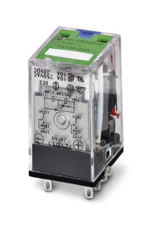REL-IR/LDP- 12DC/2X21 POWER RELAY, DPDT, 10A, 250V PHOENIX CONTACT