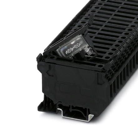 UK 5-HESILED 60 FUSE MODULAR TB, 2WAY, 12AWG, BLACK PHOENIX CONTACT