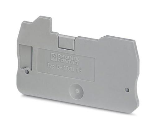 D-QTCU 1,5 END COVER, FEED-THROUGH TB, GREY PHOENIX CONTACT