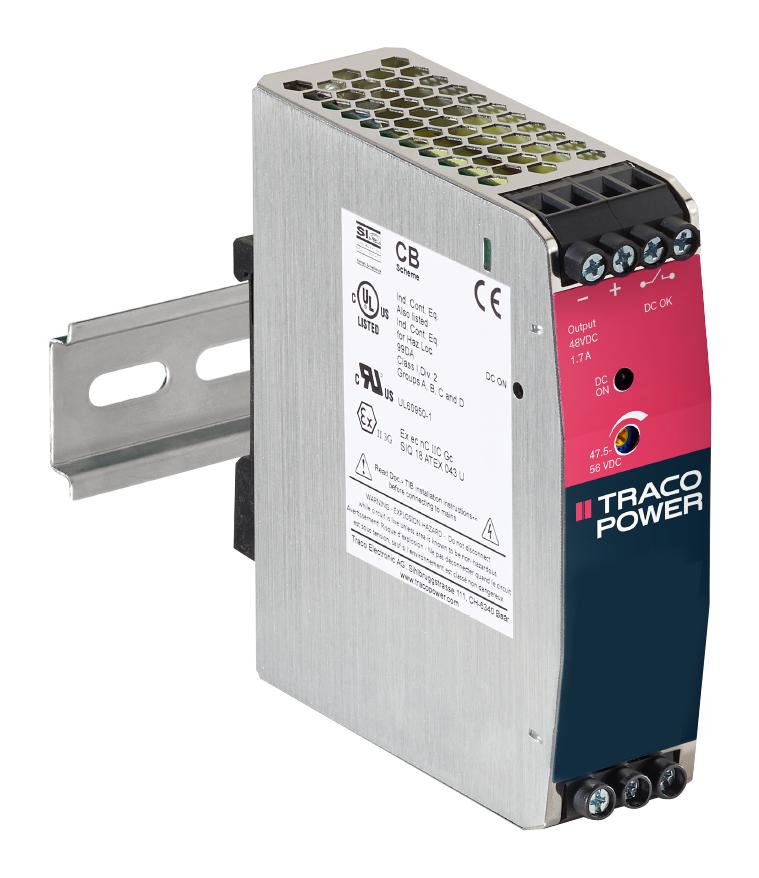 TIB 080-124EX POWER SUPPLY, AC-DC, 24V, 3.4A TRACO POWER