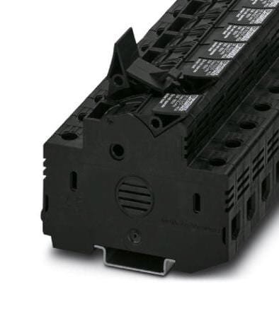 UK 10,3-CC HESI N 3POL FUSE MODULAR TB, 2WAY, 4AWG, BLACK PHOENIX CONTACT
