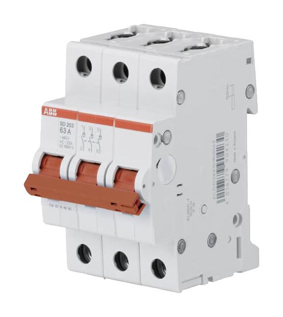 SD203/40 LOAD BREAK SWITCH, 3 POLE, 40A, 440V ABB
