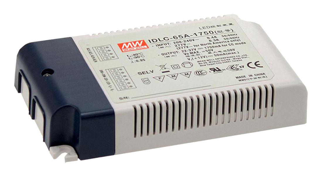 IDLC-65A-1750 LED DRIVER, AC/DC, CONST CURRENT, 63W MEAN WELL