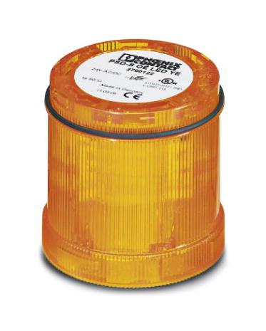 PSD-S OE LED YE LED SIGL INDICATOR, STEADY, 24V, YELLOW PHOENIX CONTACT