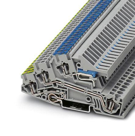STI 2,5-PE/L/NT DIN RAIL TB, CLAMP, 5POS, 28-12AWG PHOENIX CONTACT