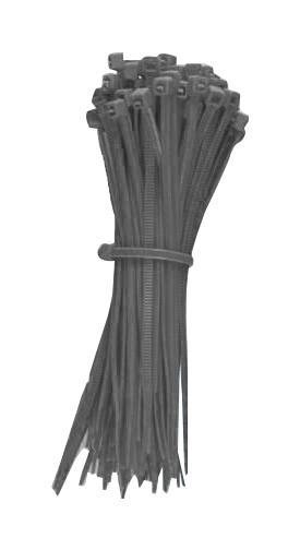 PELB0165 CABLE TIE, NYLON 6.6, 300MM, GREY, PK100 PRO ELEC