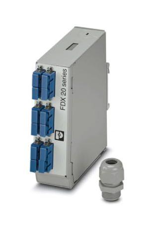 FOC-FDX20-PP-SCD6-SM DIN RAIL SPLICE BOX, 6 X SC DUPLEX PHOENIX CONTACT