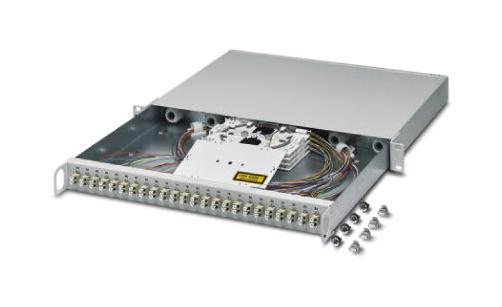 FOC-SB-FR19:1U-LCD24-OM2 GY N/W DISTRIBUTE BOX, GREY, 24 X LC DUPLEX PHOENIX CONTACT