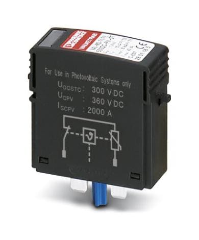 VAL-MS-T1/T2 600DC-PV-ST SURGE PROTECTOR, 40KA, 360VDC, PLUG IN PHOENIX CONTACT