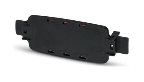 ECS-P-122X169-L-UV1-B FRONT PLATE, PC, 196 X 34 X 62MM, BLACK PHOENIX CONTACT