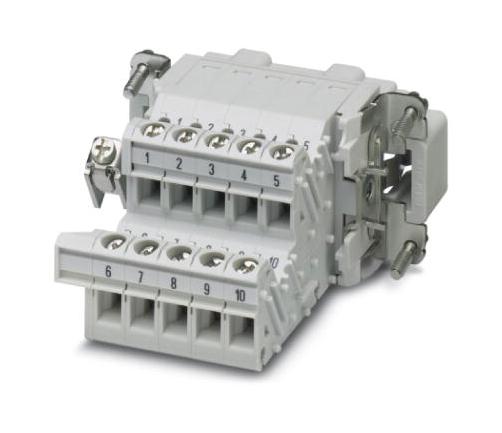 HC-B 10-A-UT-PER-M INSERT, HVY DTY, PLG, 10P, 13A, SCREW PHOENIX CONTACT