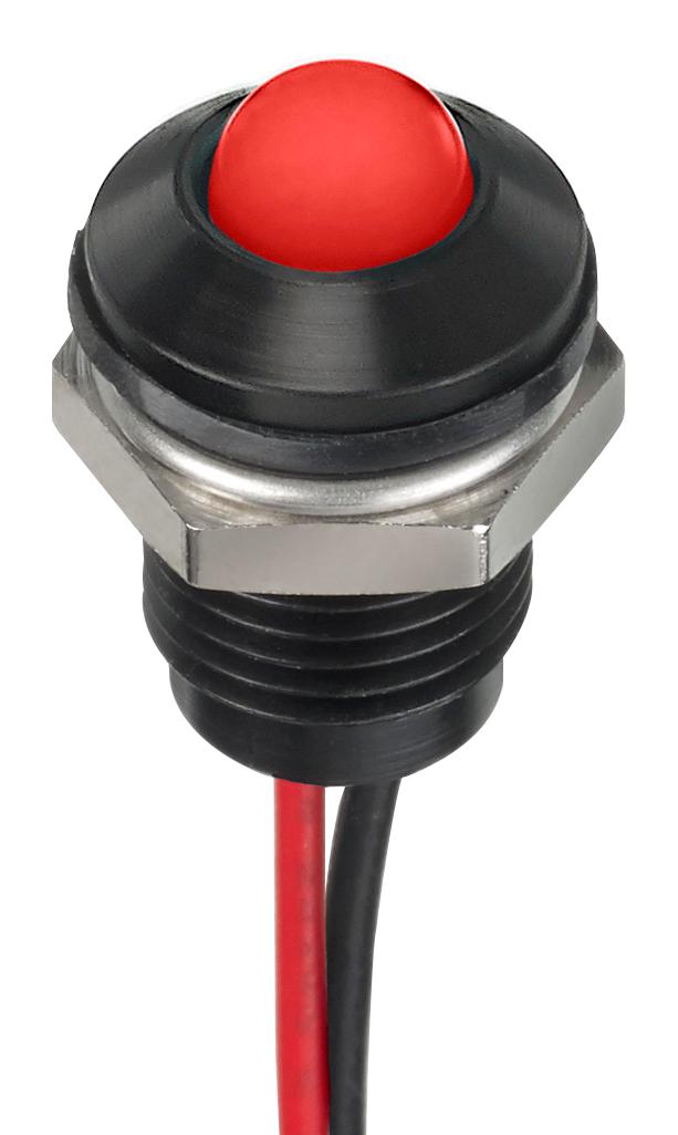 Q6P5BXXHR24E LED PANEL INDICATOR, RED, 6MM, 24VDC APEM