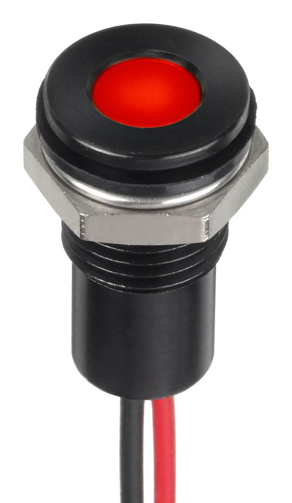 Q8F5BXXHR110E LED PANEL INDICATOR, RED, 8MM, 110VAC APEM