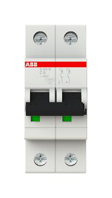 S202M-C6 CIRCUIT BREAKER, THERMAL MAG, 2 POLE ABB