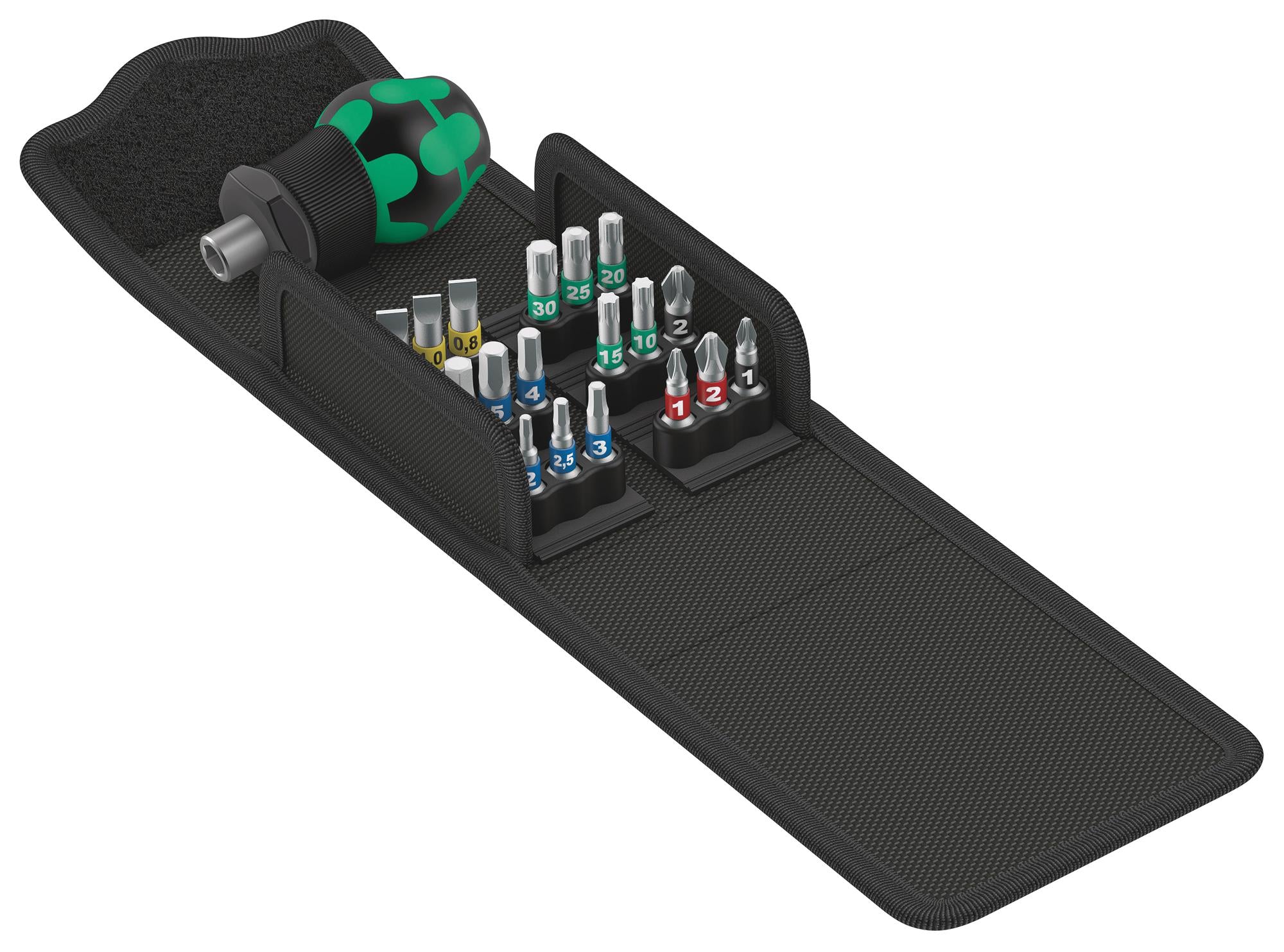 KRAFTFORM KOMPAKT STUBBY 1 STUBBY SCREWDRIVER SET, 19PC WERA