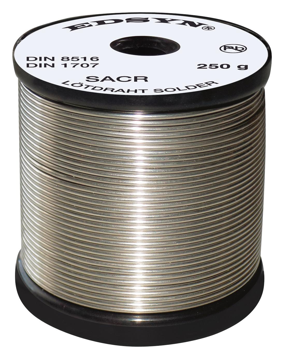 SACR8250 SOLDER WIRE, SN/AG/CU, 0.8MM, 250G EDSYN
