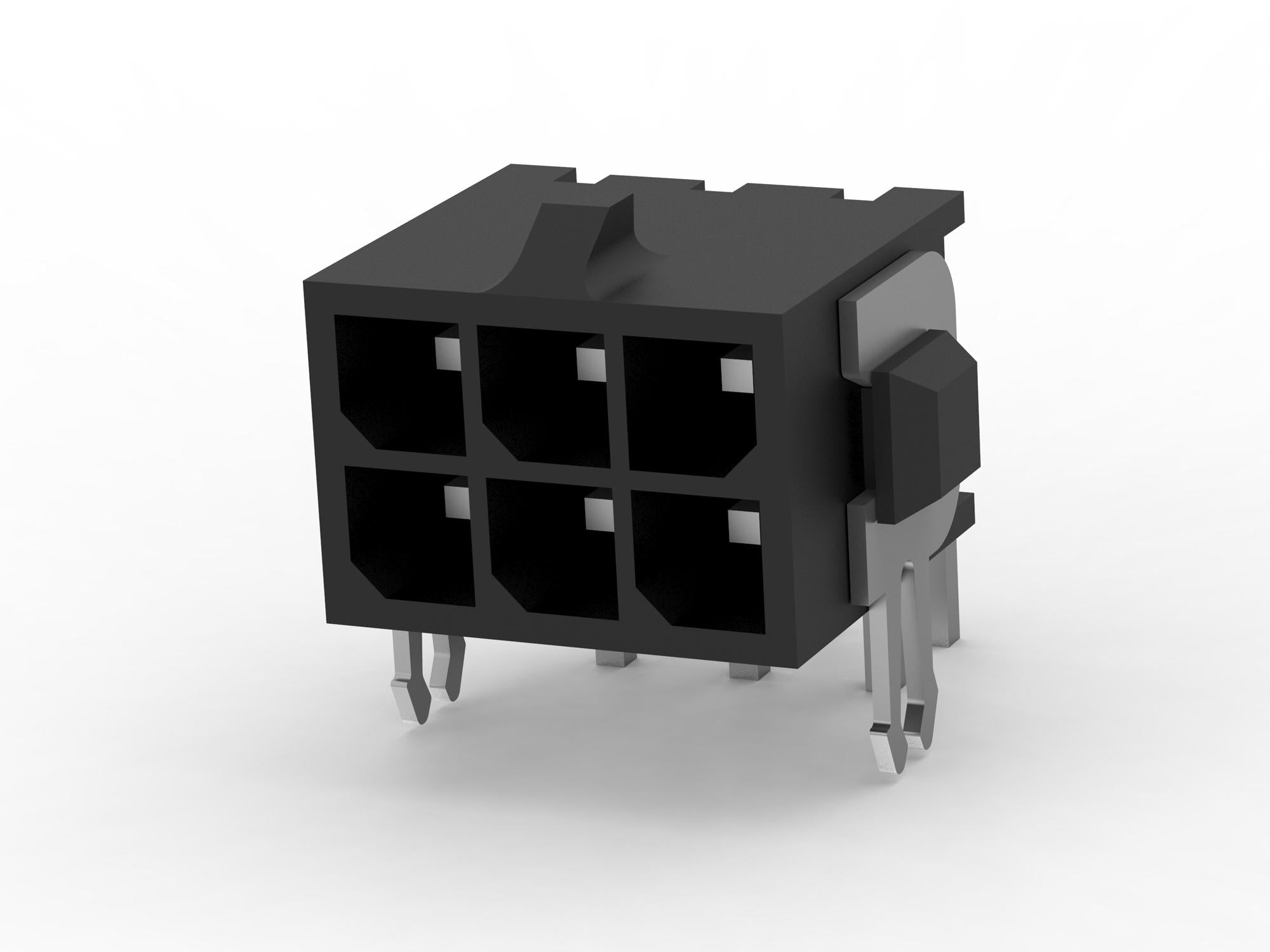 3-794677-6 WTB CONN, R/A HEADER, 6POS, 2ROW, 3MM AMP - TE CONNECTIVITY