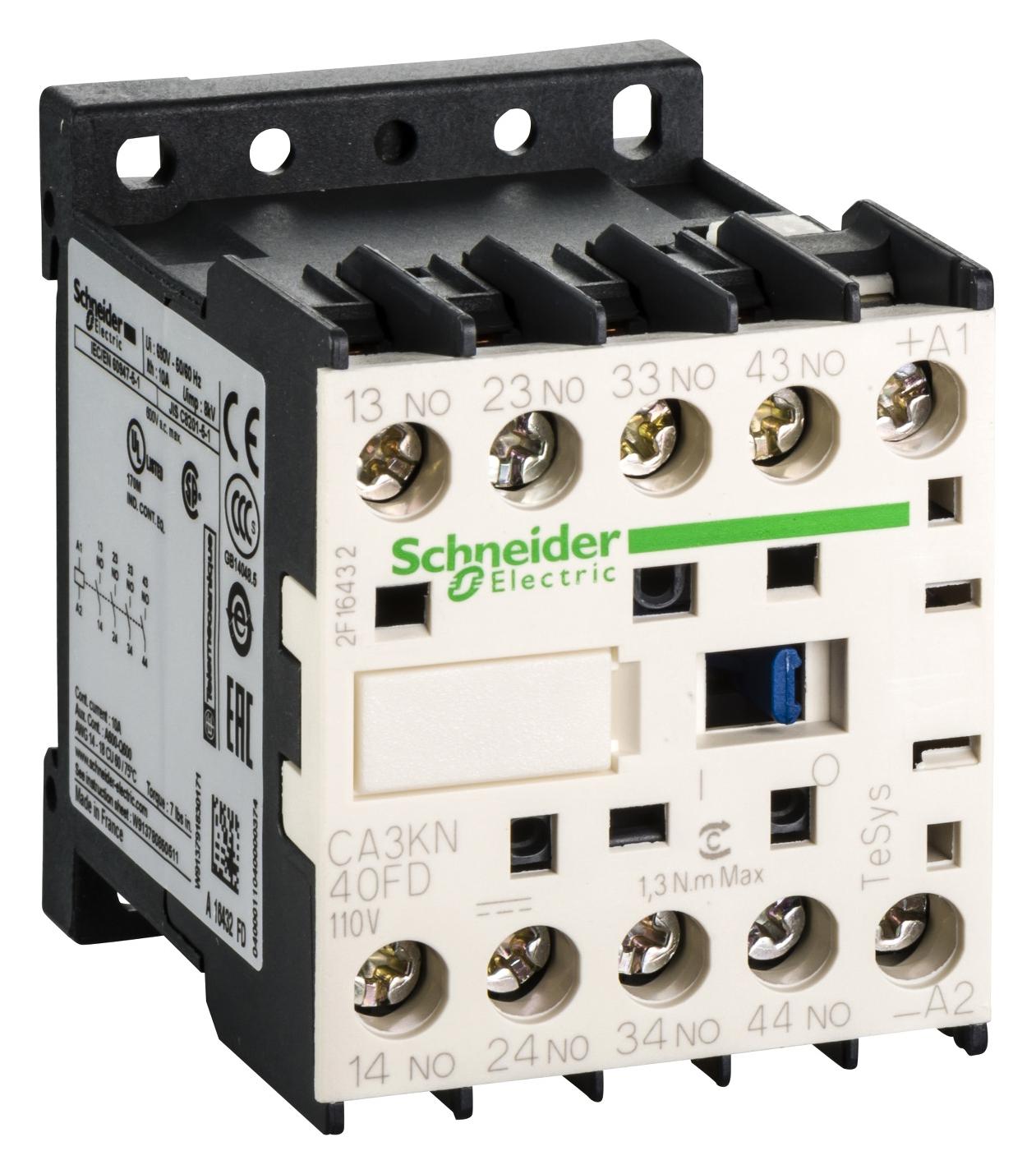 CA3KN40FD CONTROL RELAY 4NO CONTACTS SCHNEIDER ELECTRIC