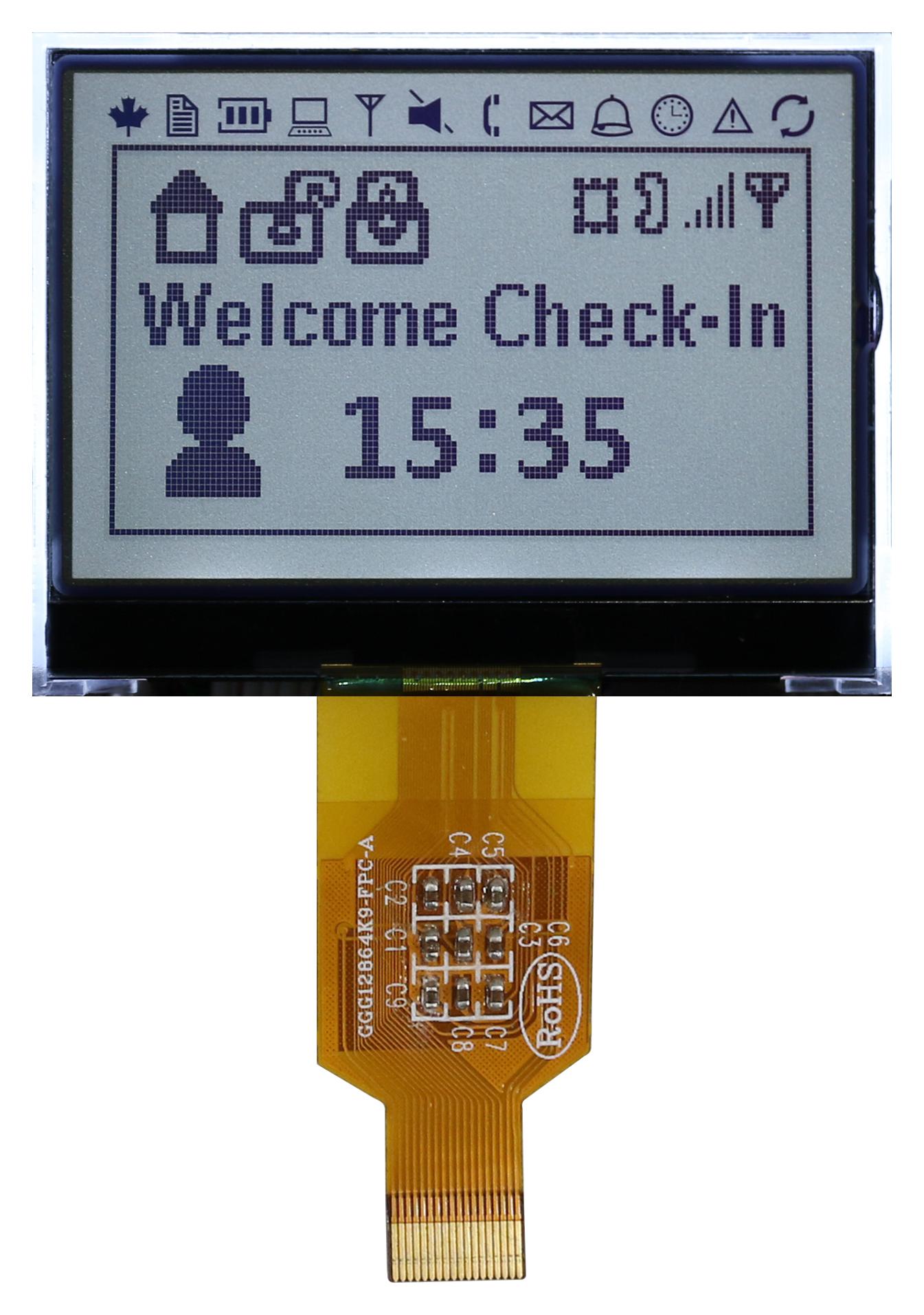 MDCOG128064B6W-FPTLW LCD DISPLAY, FSTN, 128 X 64 PIXEL, 3.1V MIDAS